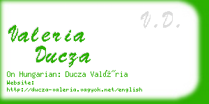 valeria ducza business card